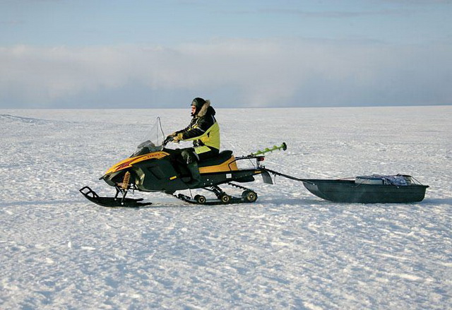 Снегоход для зимней рыбалки на щуку А